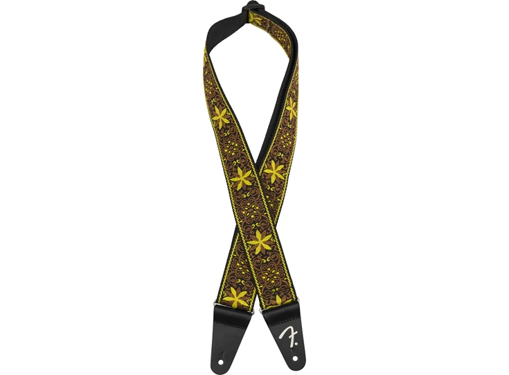 FENDER Pasadena Woven Strap, Yellow Wallflower, 2"