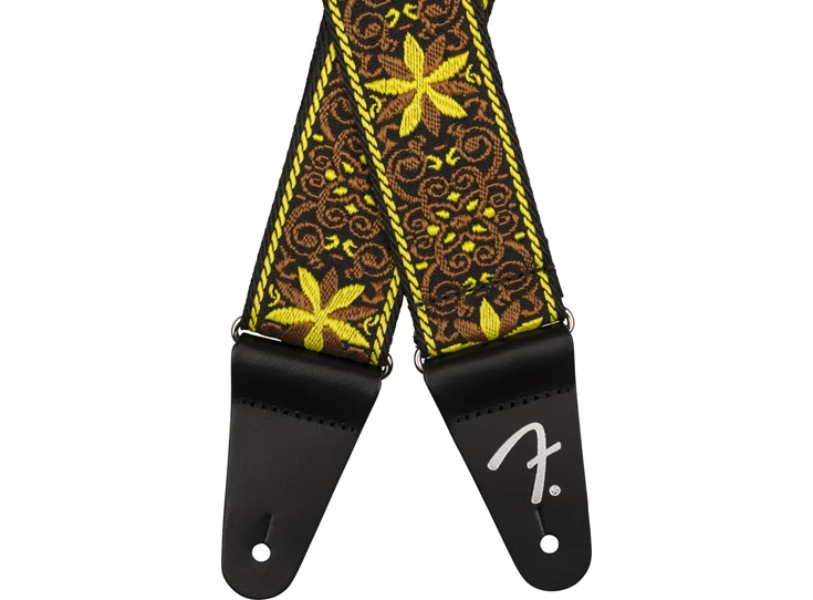 FENDER Pasadena Woven Strap, Yellow Wallflower, 2"