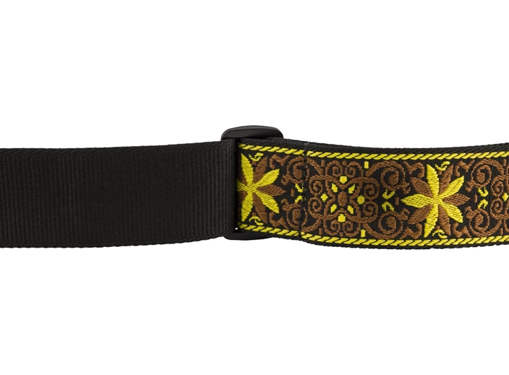 FENDER Pasadena Woven Strap, Yellow Wallflower, 2"