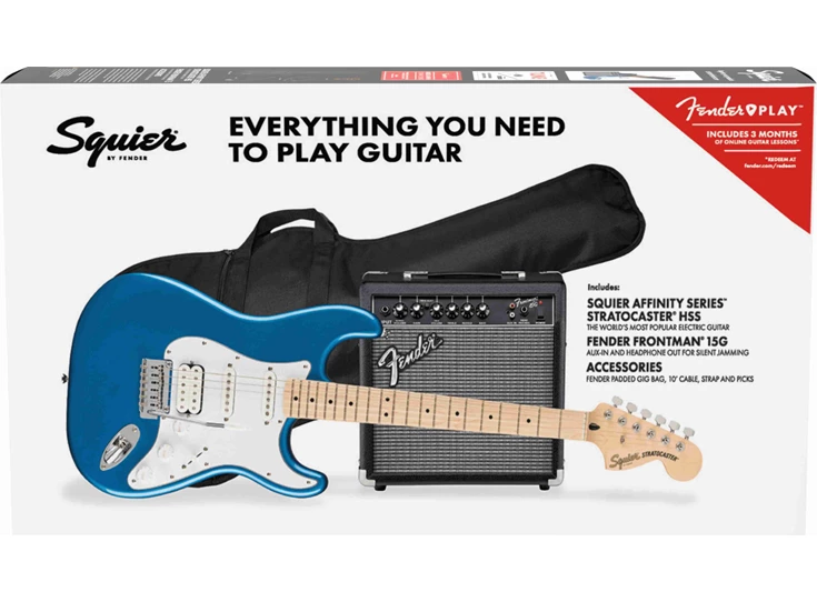 SQUIER Affinity Series™ Stratocaster® HSS Pack, Maple Fingerboard, Lake Placid Blue