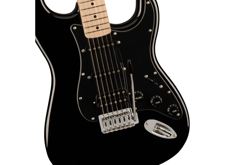 Squier Sonic™ Stratocaster® HSS, Maple Fingerboard, Black Pickguard, Black