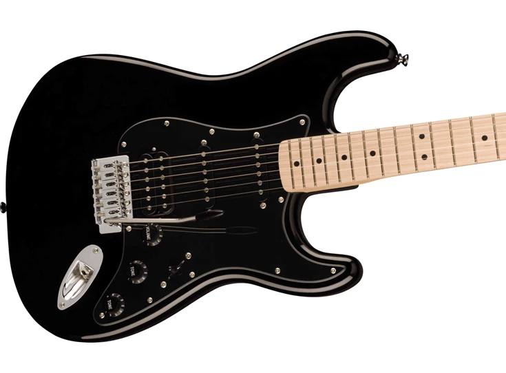 Squier Sonic™ Stratocaster® HSS, Maple Fingerboard, Black Pickguard, Black