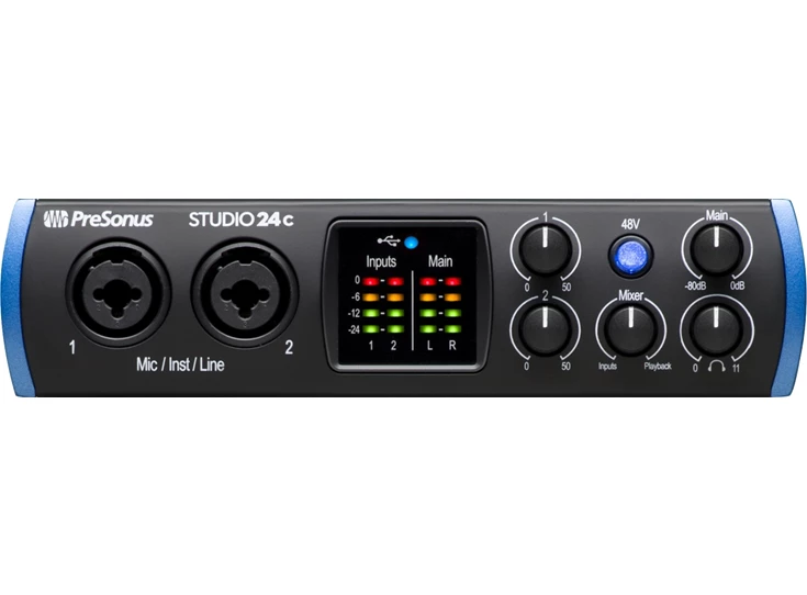 PreSonus® Studio 24c Black and Blue