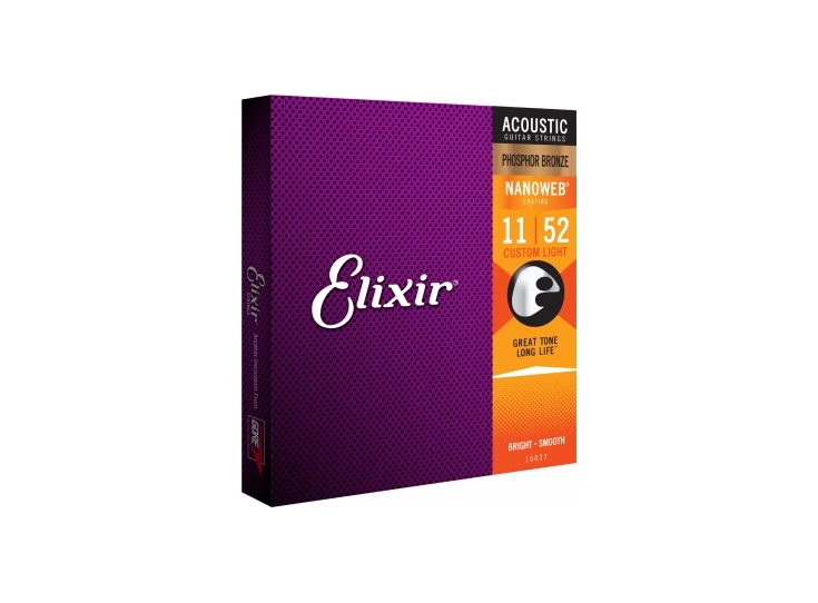 ELIXIR 16027 Nanoweb Phosphor Bronze - 11->52