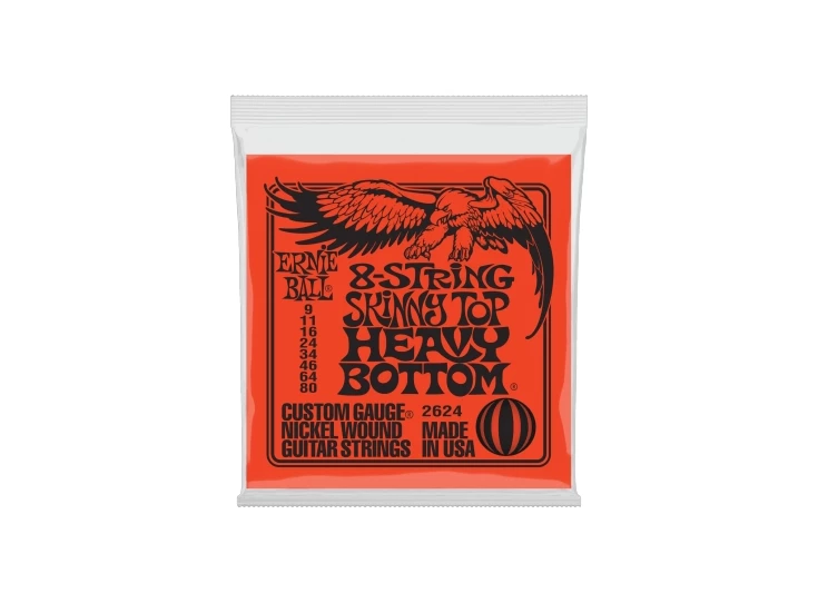 ERNIE BALL 2624 8-String Skinny Top Heavy Bottom 9->80