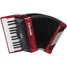 HOHNER HOA16532 Bravo II 48, Rood, Silent Key