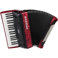 HOHNER Bravo III 96, Rood, Silent Key