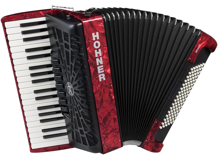 HOHNER Bravo III 96, Rood, Silent Key