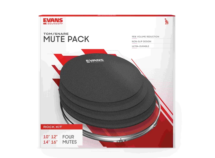 EVANS PERCUSSION SO-0246 SoundOff Rock Pack Drum Mutes (10,12,14,16)