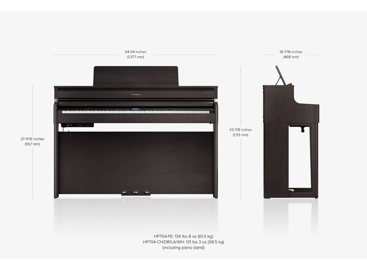 Roland HP-704 afmetingen