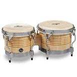 Latin Percussion M201-AWC Bongo Matador Wood Natural/Chrome
