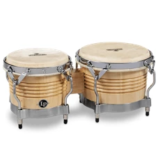 Latin Percussion M201-AWC Bongo Matador Wood Natural/Chrome
