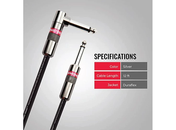 MONSTER Classic Instrument Angled to Straight 12FT/3.6M