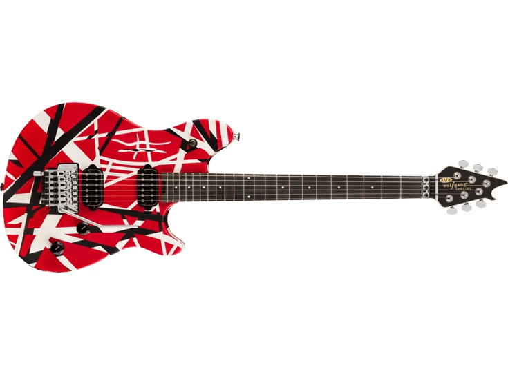 EVH Wolfgang® Special Striped Series, Ebony Fingerboard, Red, Black, and White