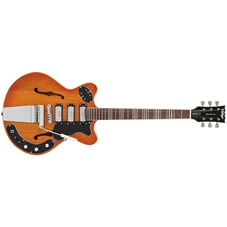 VINTAGE VRH300AB Revo Series Superthin Guitar - Amberburst