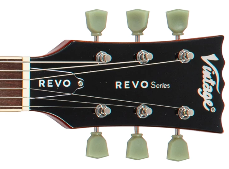 VINTAGE VRH300AB Revo Series Superthin Guitar - Amberburst