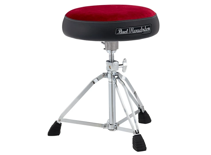 PEARL D-1500RST Roadster Drum Throne, Vented Round Seat Type W/Red