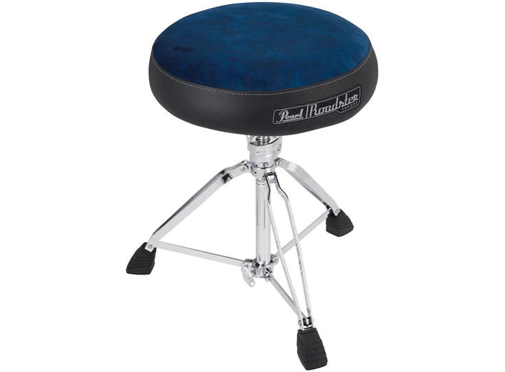 PEARL D-1500BLST Roadster Drum Throne, Vented Round Seat Type W/Blue