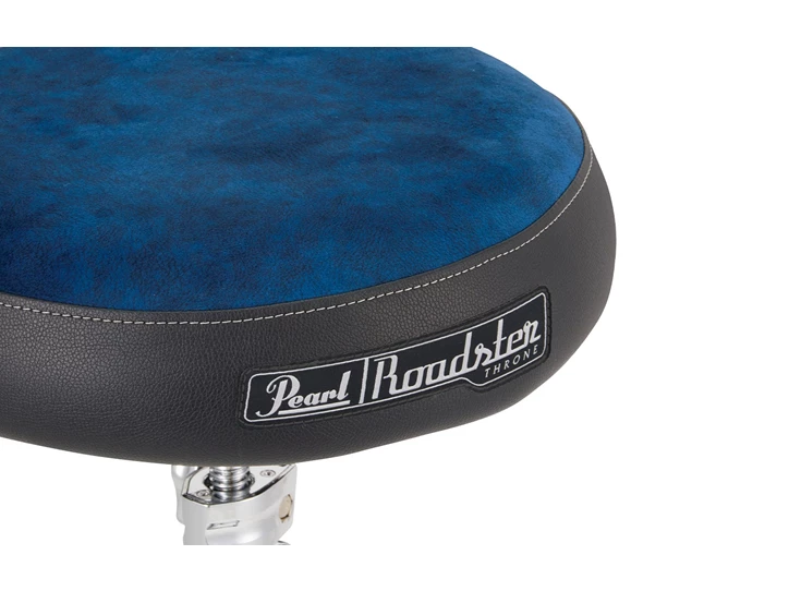 PEARL D-1500BLST Roadster Drum Throne, Vented Round Seat Type W/Blue