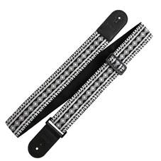 RICHTER Retro Guitar Strap Black / White