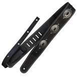 RICHTER RI117626 Raw II Concho Guitar Strap black / Old Silver
