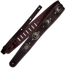 RICHTER RI117600 Mötorhead Concho Guitar Strap Brown / Old Silver