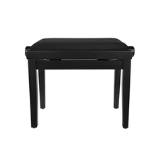 BOSTON PB1/1520 Piano Bench with adjustable Seat Satin Black with Black Velvet Seat