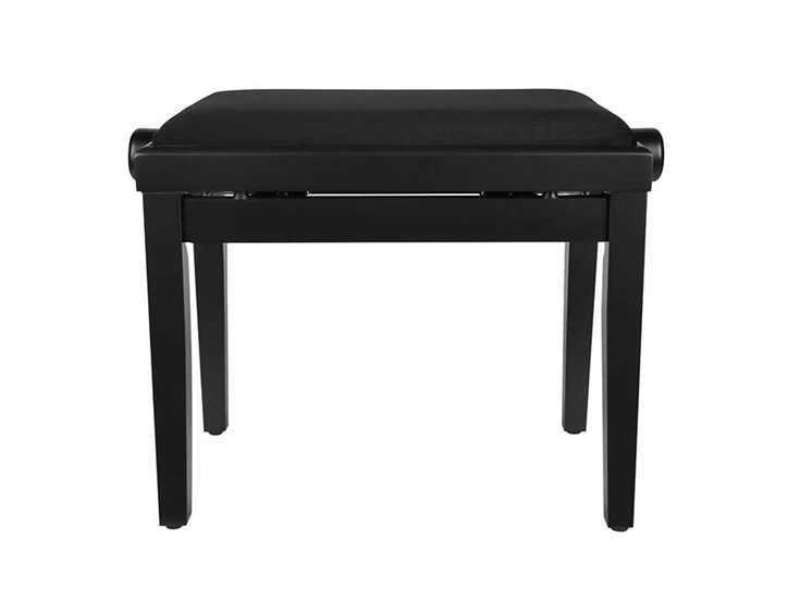 BOSTON PB1/1520 Piano Bench with adjustable Seat Satin Black with Black Velvet Seat