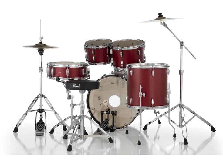 PEARL RS505C/C747 Roadshow Matte Red with Hardware and Cymbals