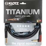 KLOTZ Titanium Instr. Cable 6m Jack 2p - Jack 2p. 90° gold contacts