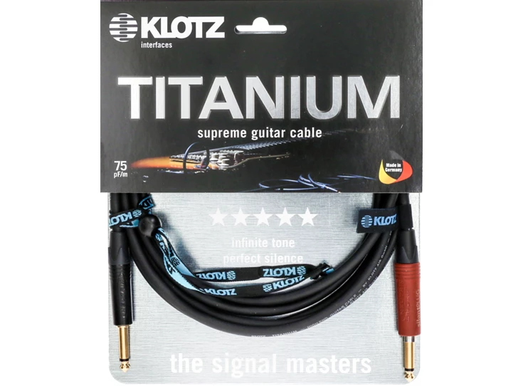 KLOTZ Titanium Instr. Cable 6m Jack 2p - Jack 2p.
