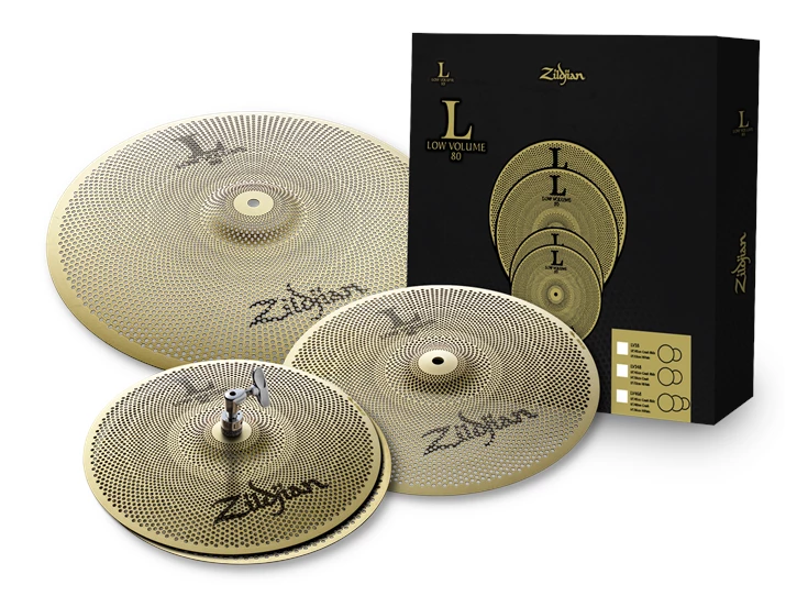 ZILDJIAN Low Volume LV 348 Cymbal Pack, 13H/14Cr/18CrR