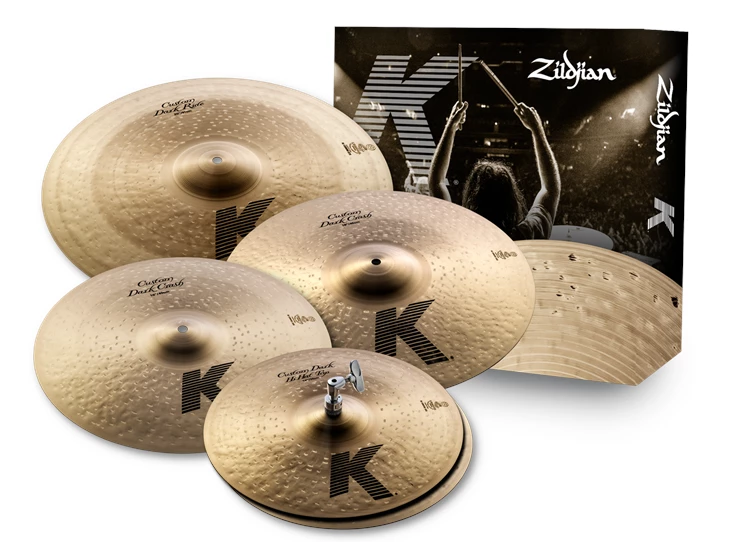 ZILDJIAN K Custom Dark Cymbal Pack - 14H/16Cr/18Cr/20R