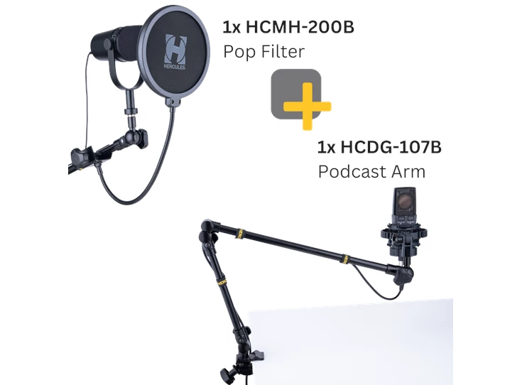 HERCULES DG-107B-SL HERCULES Podcasting Set