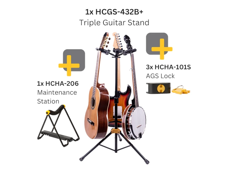 HERCULES HCGS-432B+-SL Guitar Stand Set