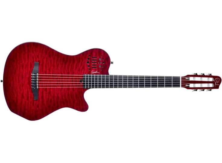 GODIN ACS Grand Concert Quilted Maple Tr. Red with Bag