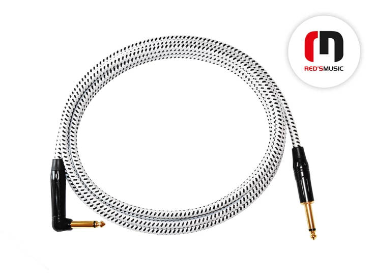 RED'S MUSIC GCF1250BW 5.0m Jack-Jack Hook Instrument Cable