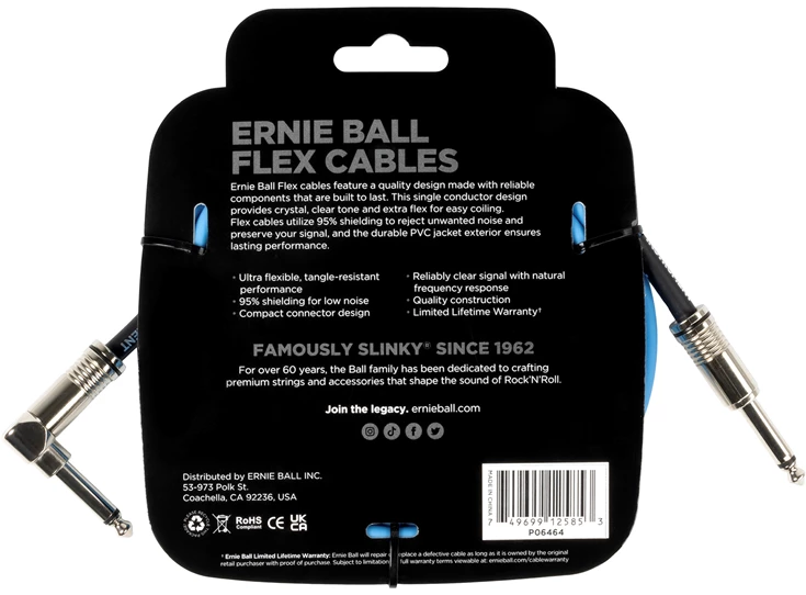 ERNIE BALL Angled Jack/Jack 3m Blue