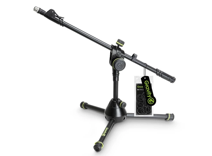 GRAVITY GMS3122 HDB Short Heavy Duty Microphone Stand with folding tripod base
