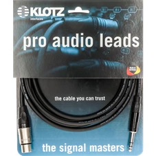 KLOTZ M1FS1K0500 M1 Cable BK 5m XLR 3P female - Jack 3P