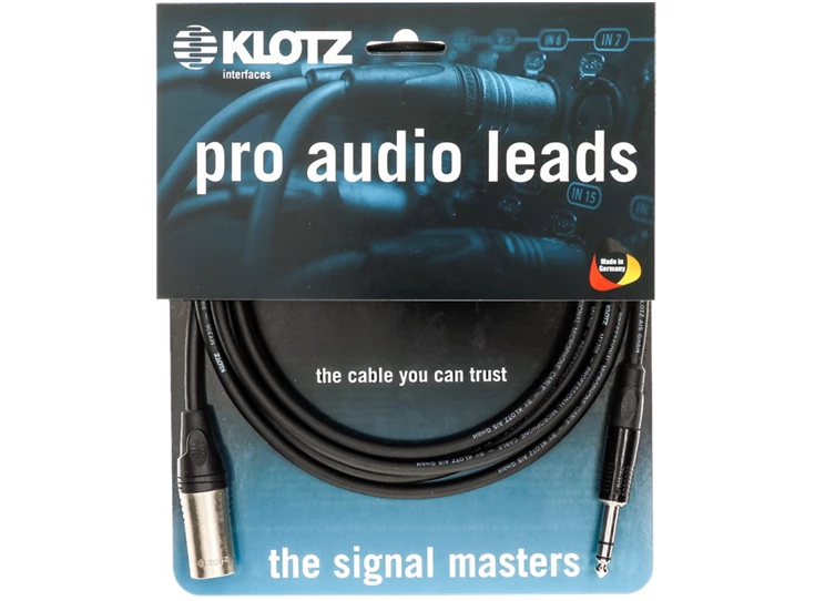 KLOTZ M1MS1K0500 M1 Cable BK 5m XLR 3P male - Jack 3P