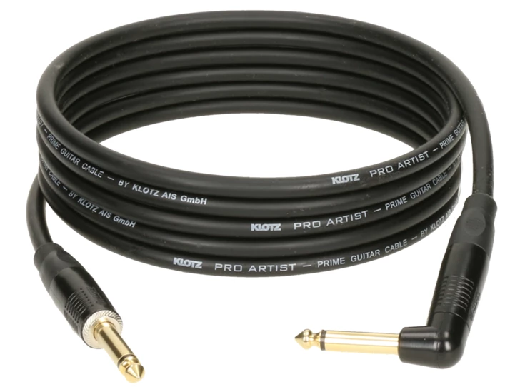KLOTZ PROK060PR Pro Artist Instrument Cable 6m Jack 2p - Jack 2p 90°