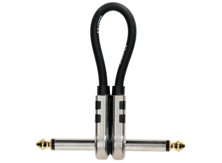 KLOTZ pedal patch BK 0.25m Jack 2p 90° - Jack 2p 90° Gold Tip
