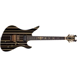 SCHECTER SC1742 Signature Synyster Custom FR S, Gloss Black/Gold Stripes