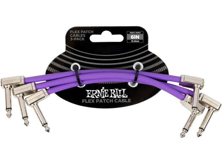 ERNIE BALL EEB 6452 CABLE 15cm – Pack of 3 Purple