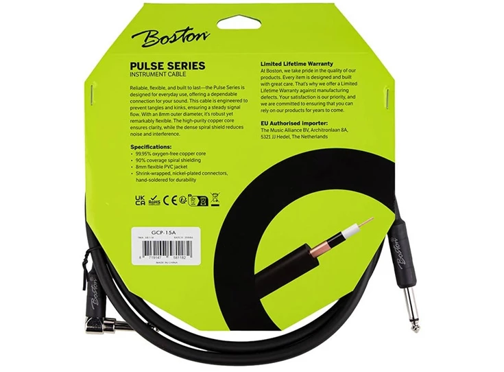 BOSTON GCP-30 Pulse Instrument cable 1.5m jack-angled jack